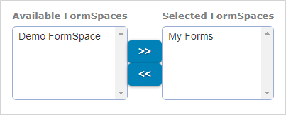 Select FormSpaces in the group editor